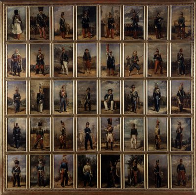 Uniforme del 1º y 2º Imperio, pintura sobre madera, finales del siglo XIX de French School