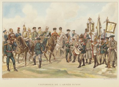 Uniformes del Ejército Ruso (cromolito) de French School