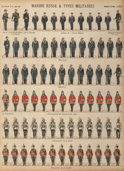 Uniformes del ejército y la marina rusos de French School