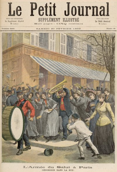 Levantamiento contra una Procesión del Ejército de Salvación en París, de Le Petit Journal, 20 de febrero de 1892 de French School
