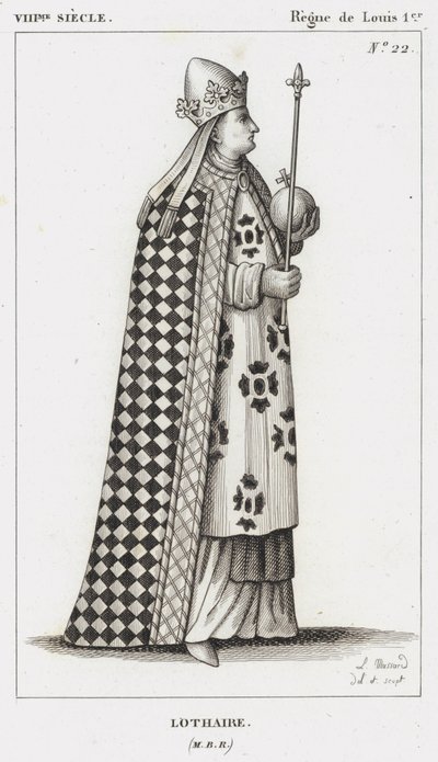 VIII Siglo, Reinado de Luis I, Lotario de French School