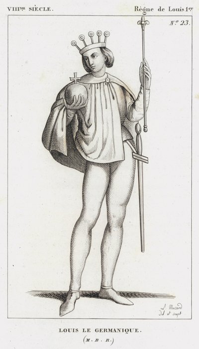 VIII Siecle, Regne de Louis Ier, Louis le Germanique de French School