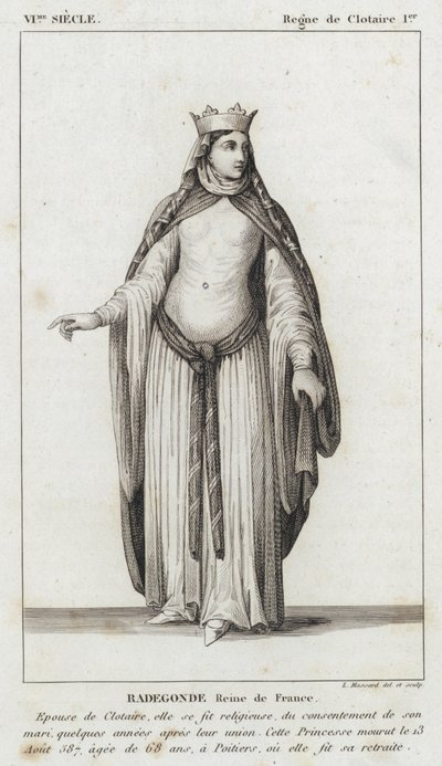 VI Siecle, Regne de Clotaire Ier, Radegonde, Reine de France de French School