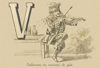 V: Violinista en traje de gala de French School