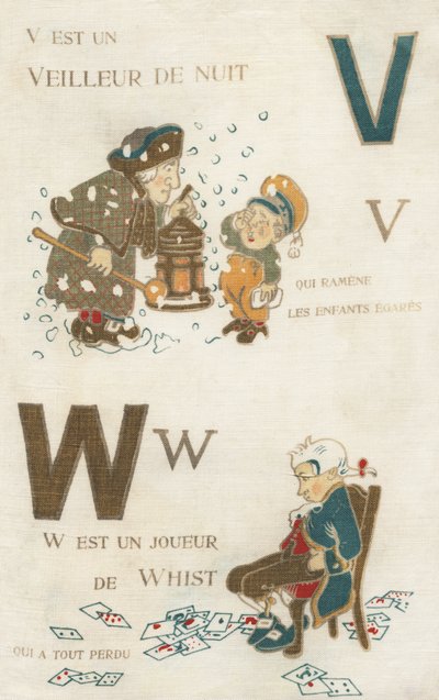 V W Vigilante nocturno y jugador de Whist de French School