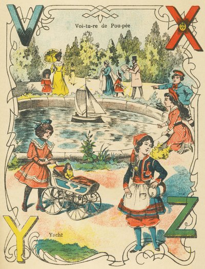 V X Y Z: coche de muñecas, yate de French School