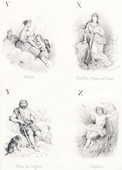 V X Y Z: Venus, Xantho, Ojos, Zephire de French School