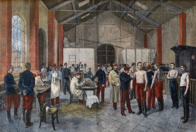 Vacunación de los reclutas en el regimiento en "Le Petit Journal" del 29 de noviembre de French School