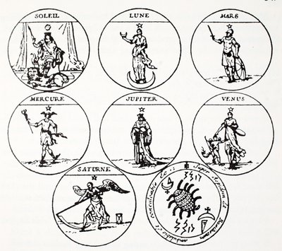 Varios tipos de talismanes de French School