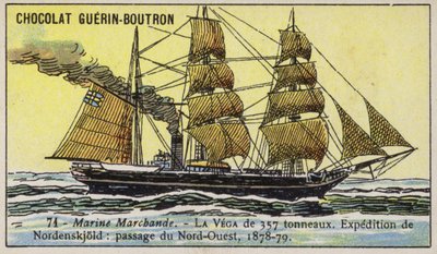 Vega, barco utilizado en la expedición de Adolf Erik Nordenskiold al Paso del Noroeste de French School