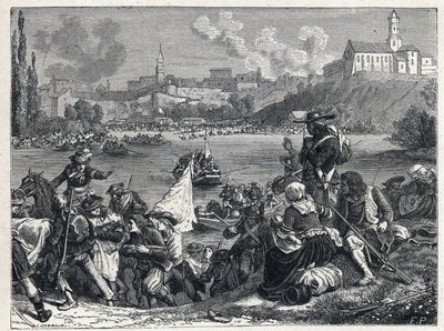 Guerra de Vendée (1793-1796): los Vendeanos, derrotados en la Batalla de Cholet, regresaron al Loira el 18 de octubre de French School