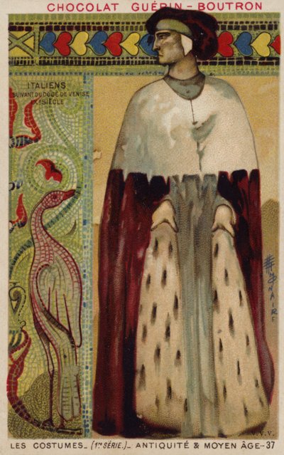 Traje veneciano, siglo IX de French School