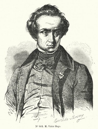 Victor Hugo, novelista y dramaturgo francés (grabado) de French School