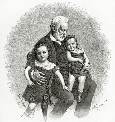 Victor Hugo y sus nietos de French School