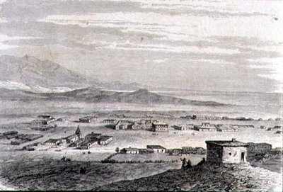 Vista de Los Ángeles en la década de 1860 de French School