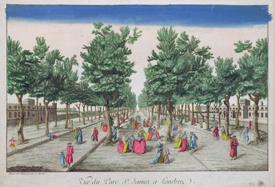 Vista del parque St. James, Londres de French School