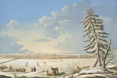 Vista de San Petersburgo, publicada en París c.1850 (litografía coloreada a mano) de French School