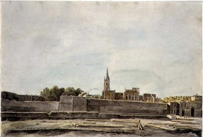 Vista de un paisaje urbano en el sur de Francia, c.1800 de French School