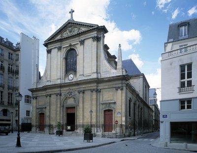 Vista de la Basílica de Notre-Dame (Notre Dame) de Victoires en París de French School
