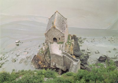 Vista de la Capilla Saint-Aubert, siglo XIII-XIV de French School