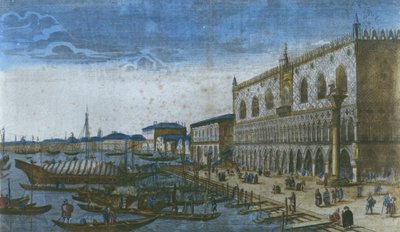 Vista del Palacio Ducal y el Gran Canal, Venecia, Italia de French School