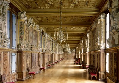 Vista de la Galerie François I, 1528-40 de French School