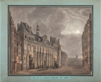 Vista de la Maison Commune de París, entre 1790-95 de French School