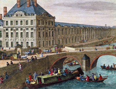 Vista del río Sena en Port Royal (detalle) de French School