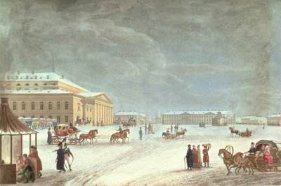 Vista de la Plaza y el Gran Teatro, San Petersburgo de French School