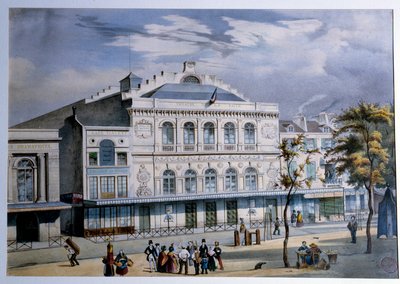 Vista del Teatro de la Gaîté en París de French School