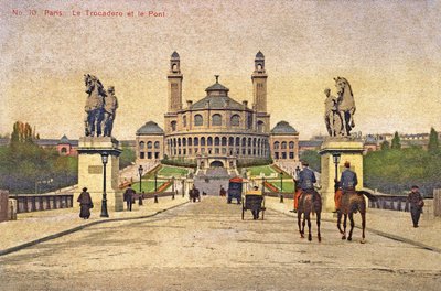 Vista del Trocadero y del Puente de Iena de French School