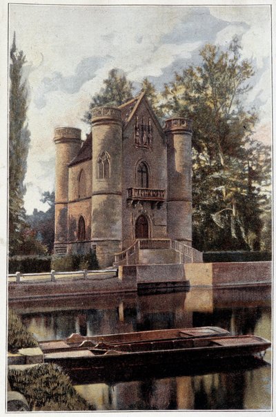 Vista del castillo de la Dama Blanca en Orry la Ville en el Oise (litografía del siglo XIX) de French School