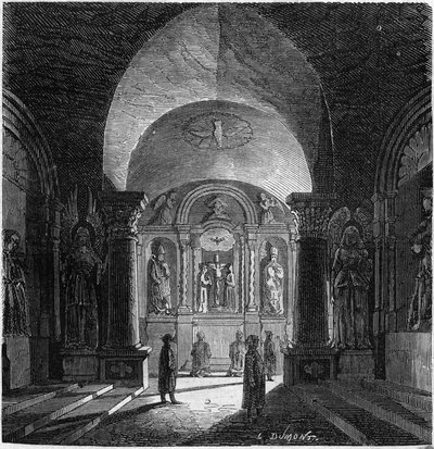 Vista de la capilla de San Antonio, en la mina de sal de Bochnia, Polonia de French School