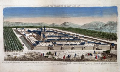 Vista de la ciudad de Richelieu en Poitou - Óptica de French School