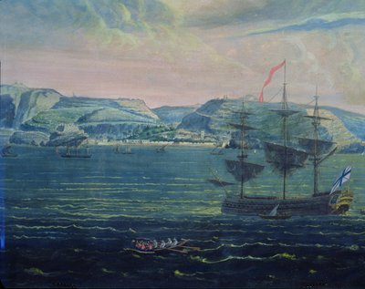 Vista de la isla de Santa Elena, c.1820 de French School