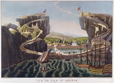 Vista de la isla de Santa Elena, c.1821 de French School