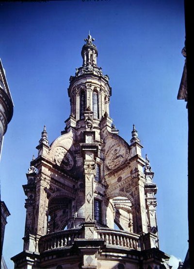 Vista de la linterna del gran escalier, construido en 1519-26 de French School