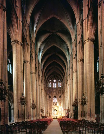 Vista de la nave, 1225-50 de French School