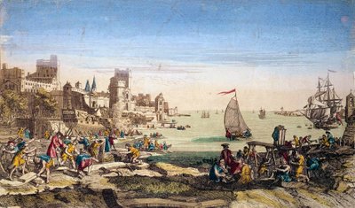 Vista del puerto y los astilleros de la ciudad de Le Havre (Sena marítimo). de French School