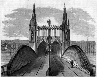 Vista del puente ferroviario sobre el Rin que conecta Kehl (Alemania) con Estrasburgo (Francia) de French School