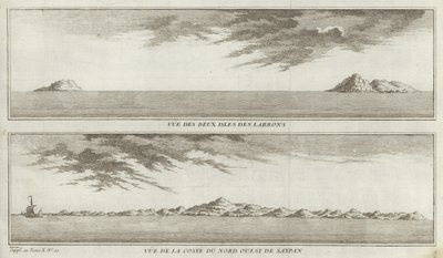 Vistas de las Islas Marianas y la costa noroeste de Saipán de French School