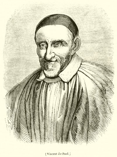 Vicente de Paúl (grabado) de French School