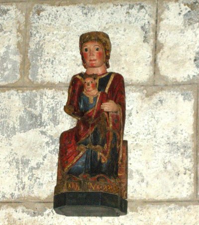 Virgen y Niño (madera) de French School