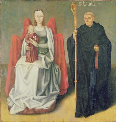 Virgen y el Niño con San Benito, del Priorato de San Hipólito de Vivoin de French School