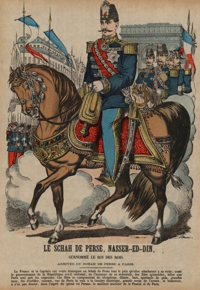 Visita de Naser al-Din, Shah de Persia, a París de French School