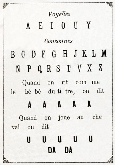 Vocales y Consonantes en “Alfabeto de los pequeños sabios”, finales del siglo XIX (cromolitografía) de French School