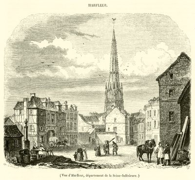 Vista de Harfleur, departamento de la Seine-Inferieure de French School