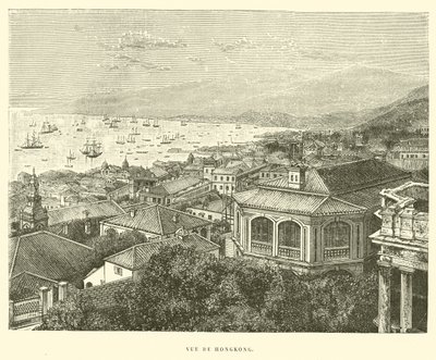 Vista de Hong Kong (grabado) de French School