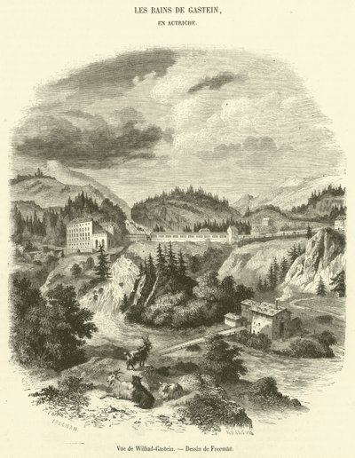 Vista de Wilbad-Gastein de French School