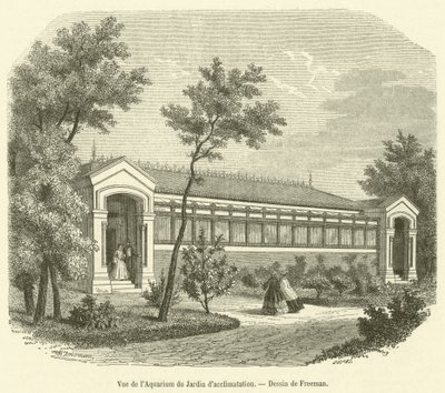 Vista del Acuario del Jardín de Aclimatación de French School
